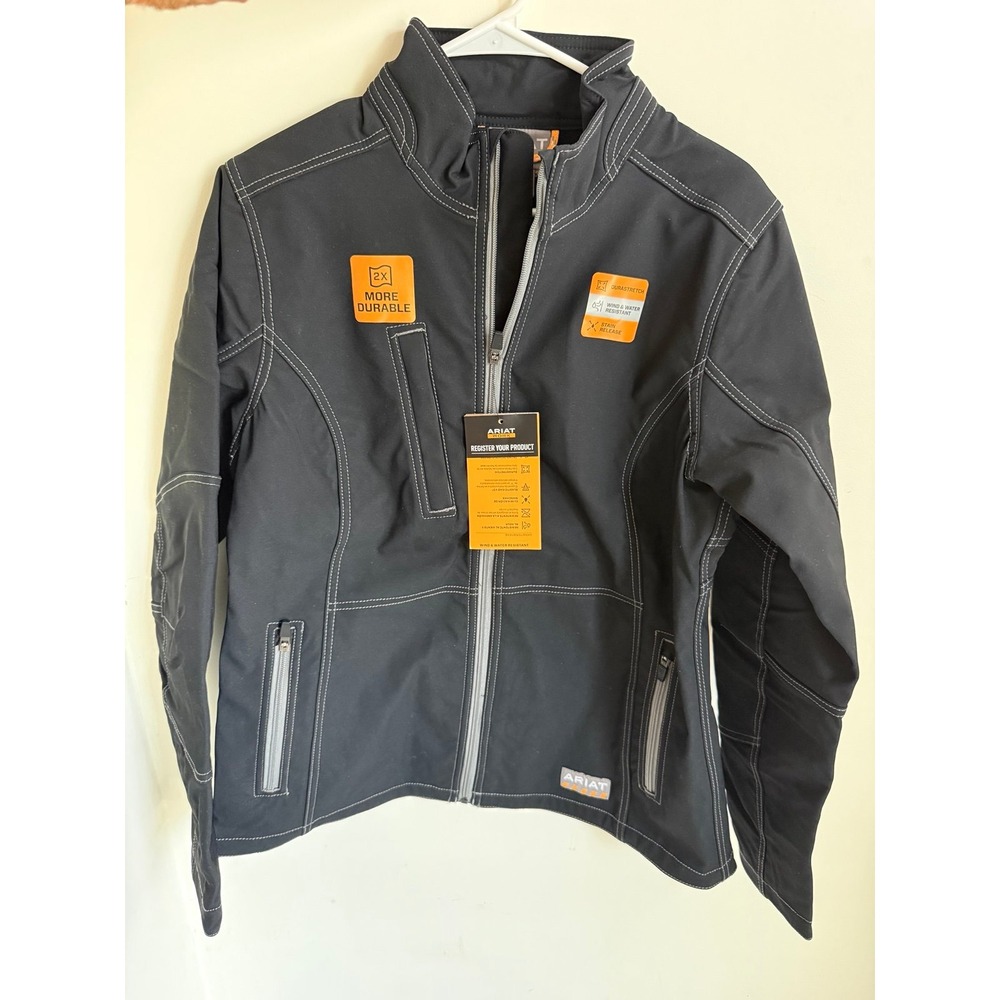 NWT Ariat Women's Rebar Softshell Jacket black large‎